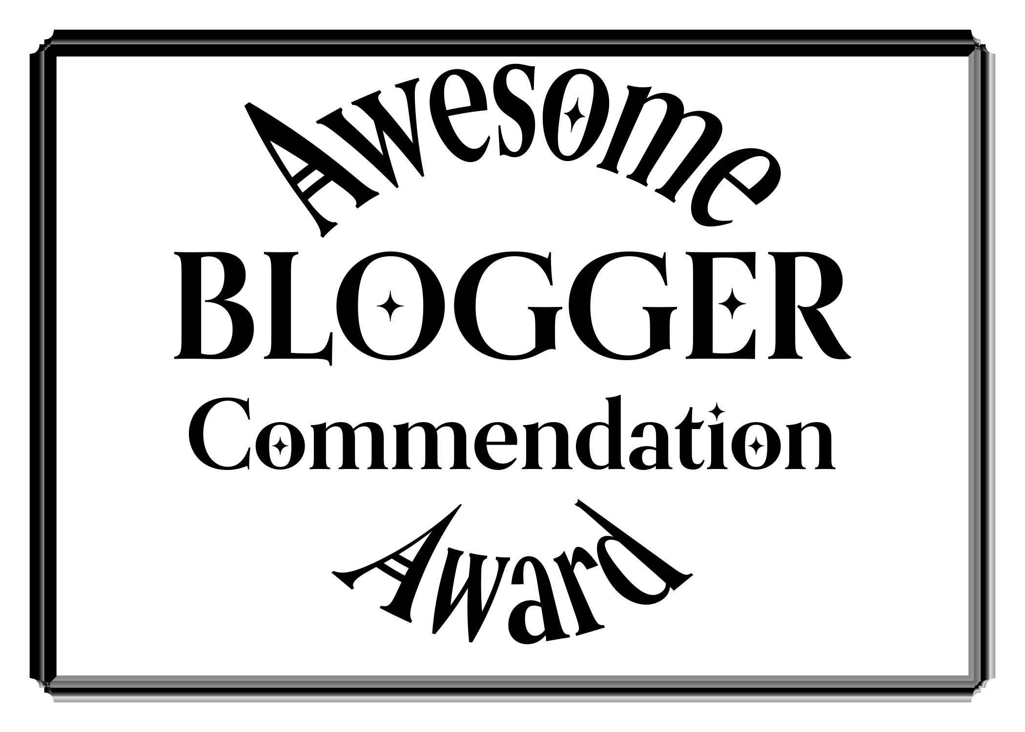 Awesome Blogger Commendation Award Image